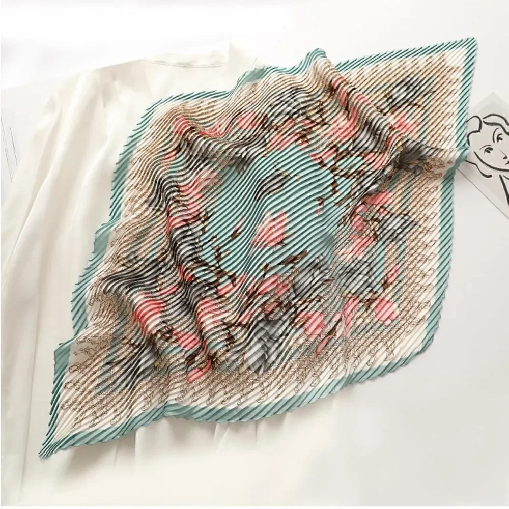 Pleated Blossom Scarf